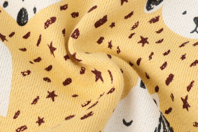 Conjunto 2 Piezas Algodón Animales Amarillo