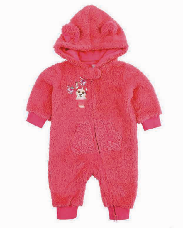 Enterito Felpa Fucsia