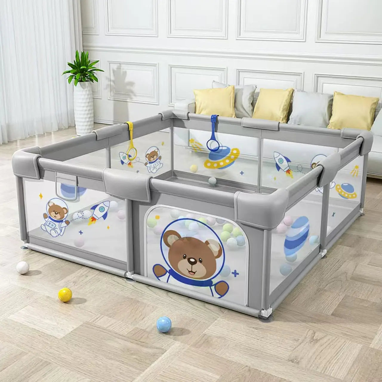 Pack Corral Astronauta con Alfombra plegable 180x200