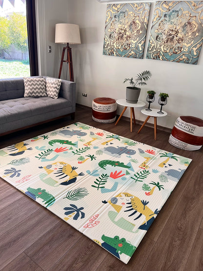 Alfombra Bebe Plegable Alfombras Para Gatear Verde Salvaje