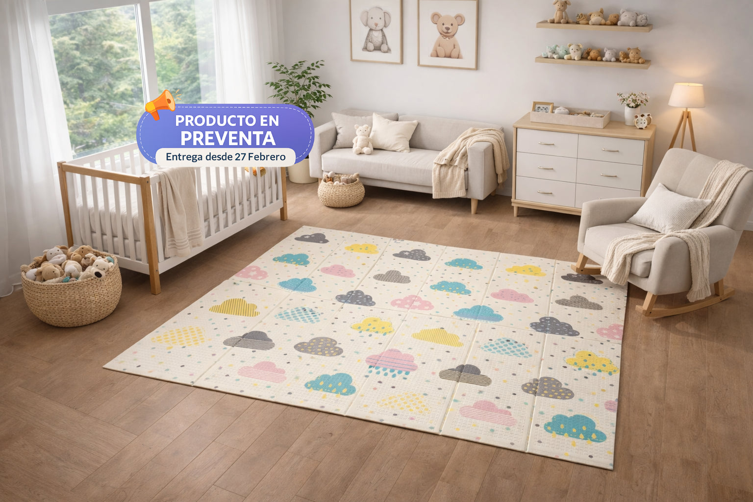 Nube - Alfombra para bebé 15mm (Preventa)